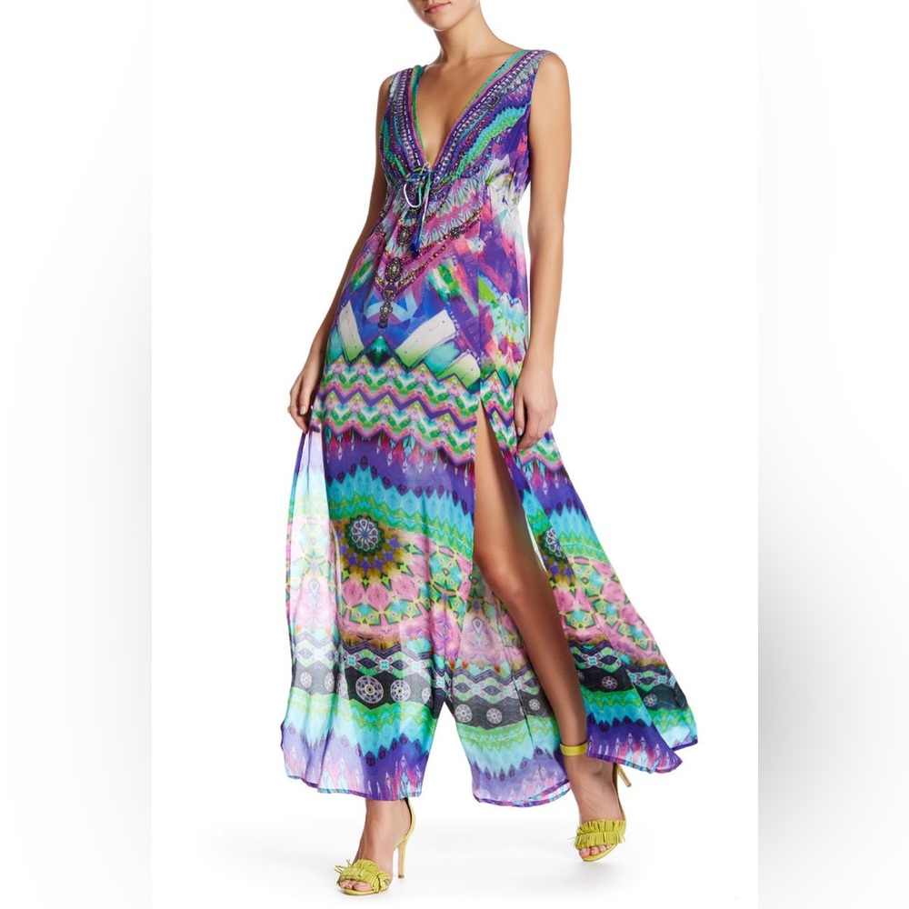 Shahida Parides HIGH SLIT A LINE MAXI DRESS